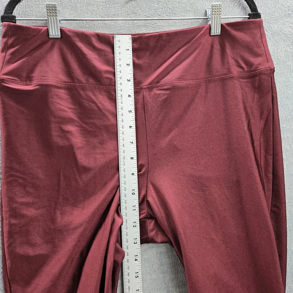 Torrid Women Activewear Pants 2 Red Nylon Spandex Legging Yoga Scrunch‎